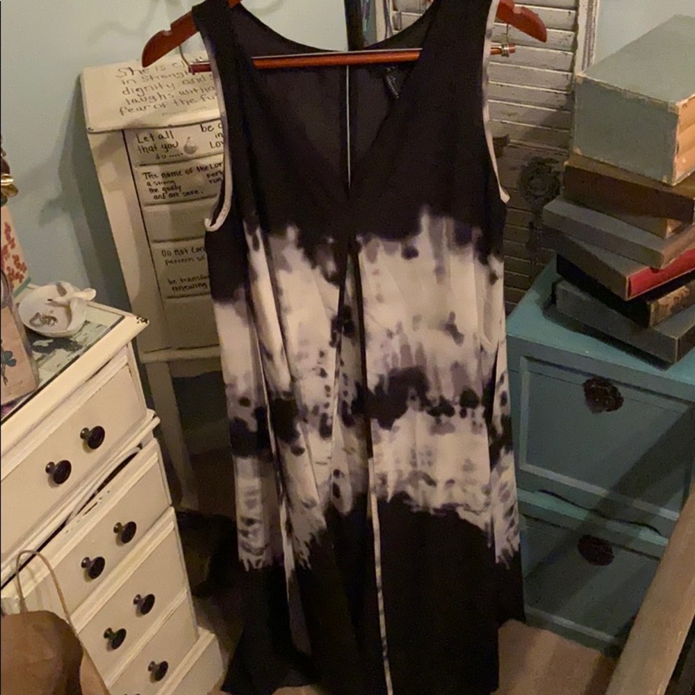 Grey-scale Tie-dye Maxi Dress